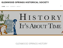 Tablet Screenshot of glenwoodhistory.com